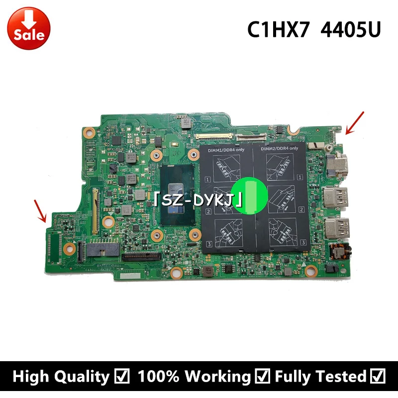 Материнская плата для ноутбука DELL Insprion 13 5368 5568 с процессором SR2EX 4405U C1HX7 0C1HX7 |