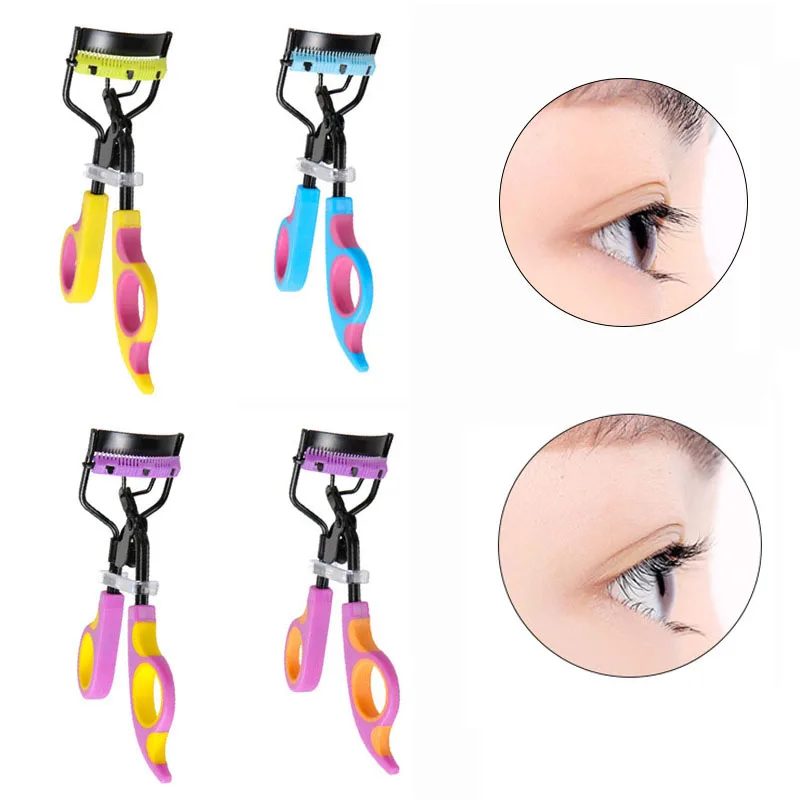 

1pc Colorful Eyelashes Curler with Comb Portable Curling Eye Lashes Clip Mascara Curl Eye Makeup Tool for Women Girls