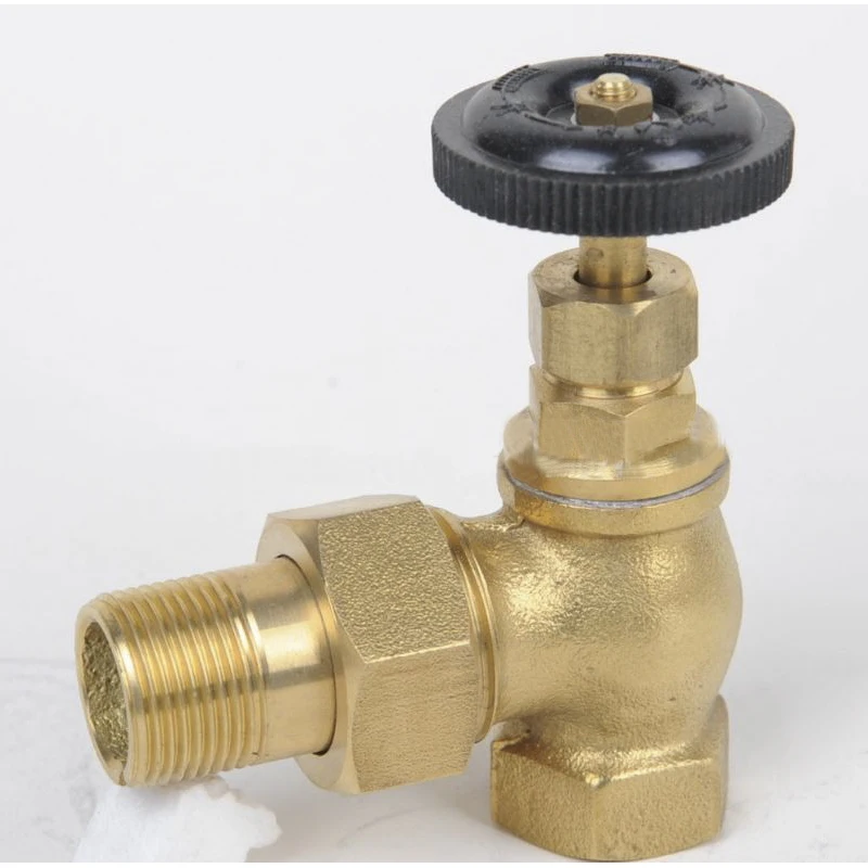 Угловой латунный клапан для парового отопления радиатора горячей воды запорный |