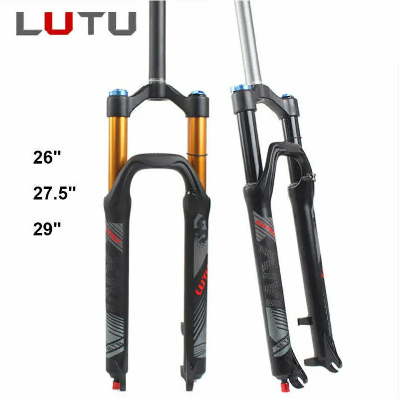 Luţu 26/27. 5/29 MTB пневматическая подвеска вилка прямая трубка Ручная Блокировка дисковый тормоз Путешествия 100 мм горный велосипед вилка