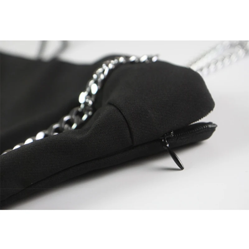 Женское платье на бретелях черное готическое сексуальное облегающее мини-платье