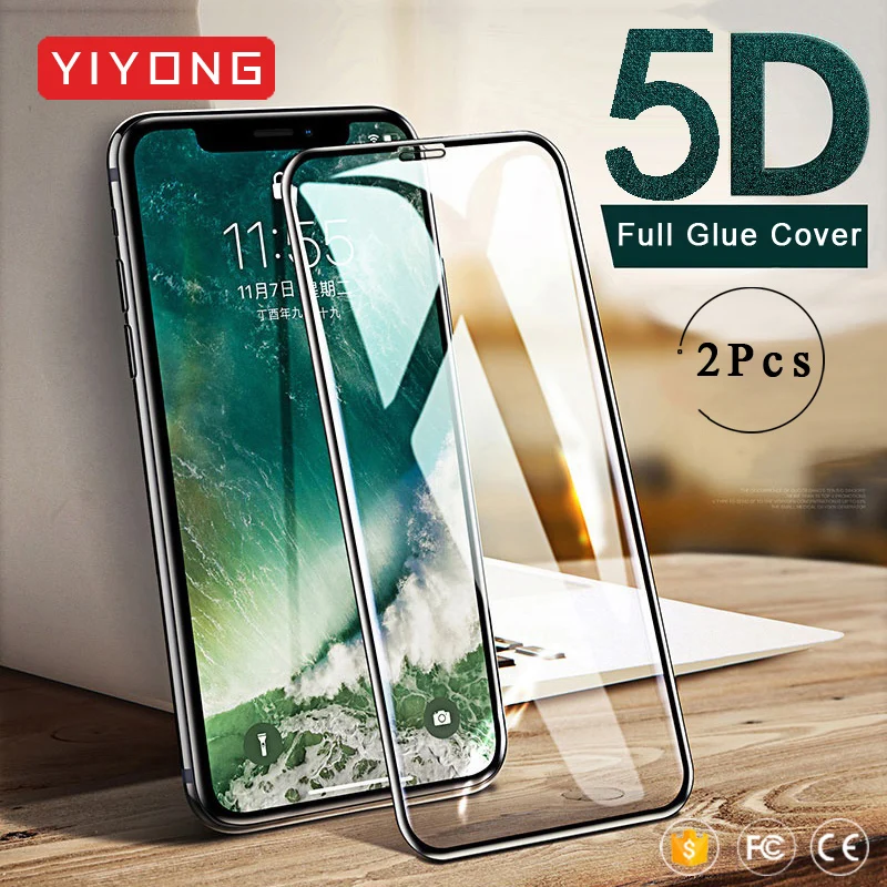 Закаленное стекло YIYONG 9D с полным покрытием для iPhone 6 6s 7 8 Plus SE 2020 Защита экрана x s xr