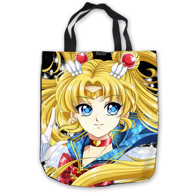 Пользовательские Парусиновые Сейлор Мун ToteBags ручные сумки сумка для покупок