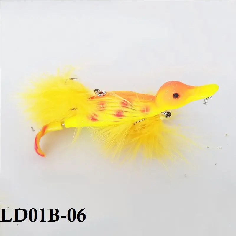 LUTAC Floating Duck Lure 105mm 29g LD01B Feather Tail Treble HooK Sea Bass Artificial Hard Plastic Simulated Bait