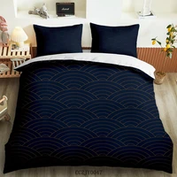 simplicity waves fish scales duvet cover pillowcase comforter bedding set printing quilt cover queen king size home textile