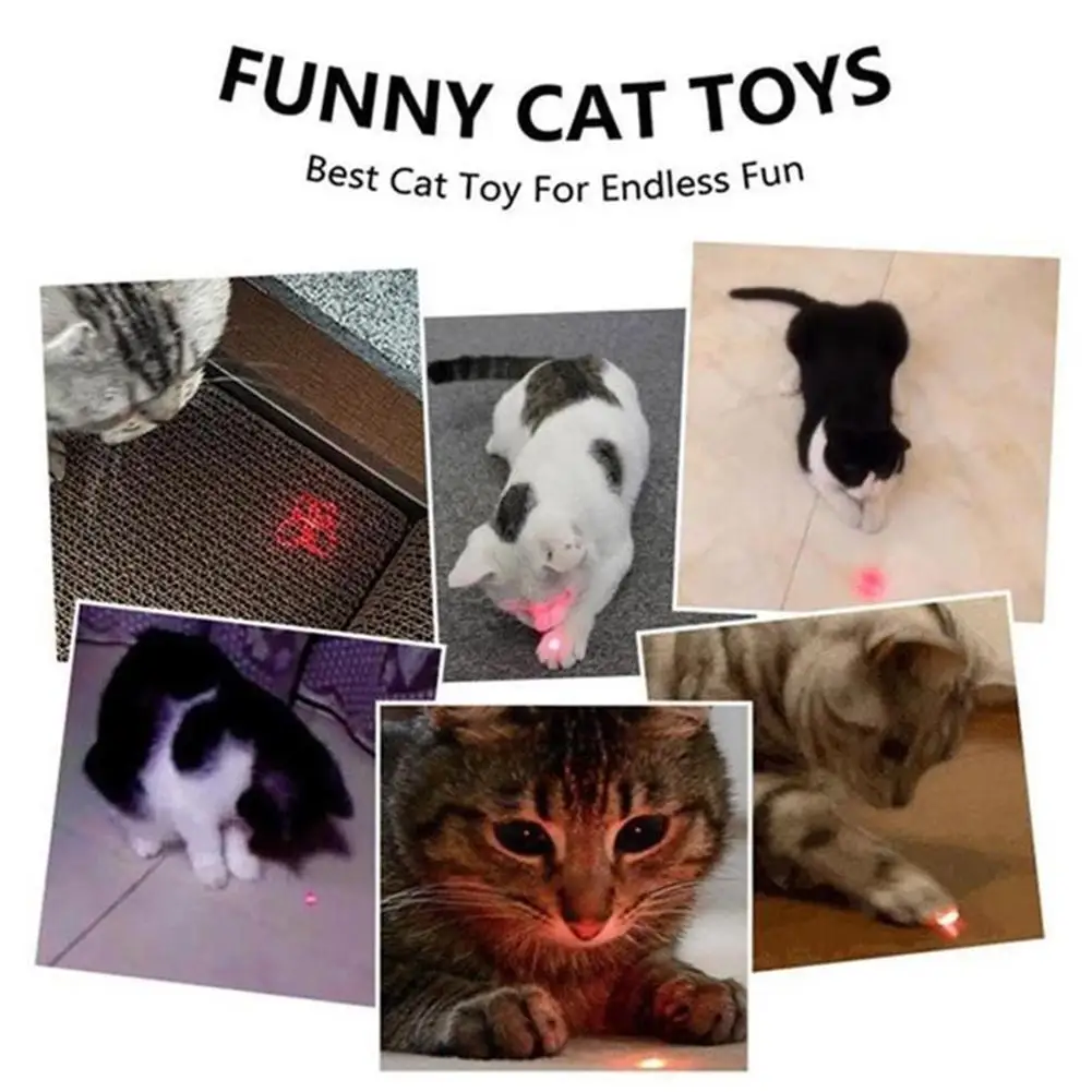 

Pet Pointer Cat Toy USB Rechargeable Red Dot Light Funny Cat Chaser Stick Interactive UV Pen Point