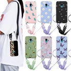 Чехлы с ромашками и ремешком для Samsung Galaxy S9 Plus, модное ожерелье, шнур, веревка, цепочка, чехлы для Samsung Galaxy S9 Plus, ремешок, оболочка