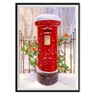 Алмазная живопись, полностью Алмазная Рождественская коробка для писем, снежный почтовый ящик, наклейка для почтового ящика, Алмазная мозаика, украшение для дома сделай сам