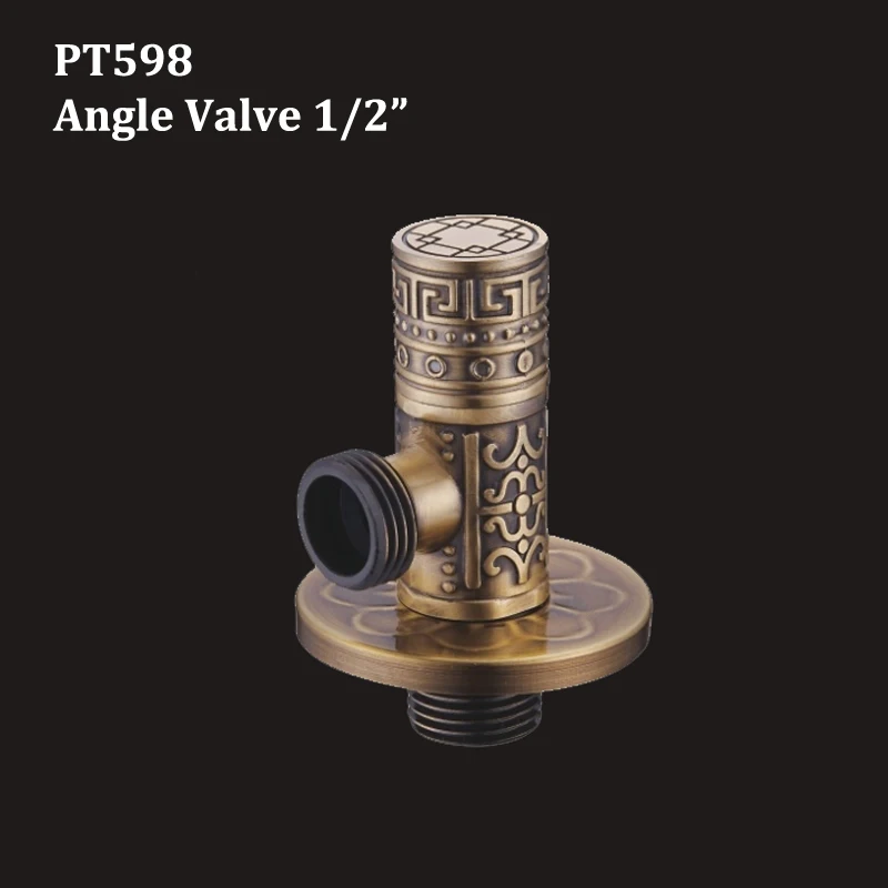 

Antique Brass Traditional Angle Valve 1/2" Bathroom Toilet Water Stop Valve PT598