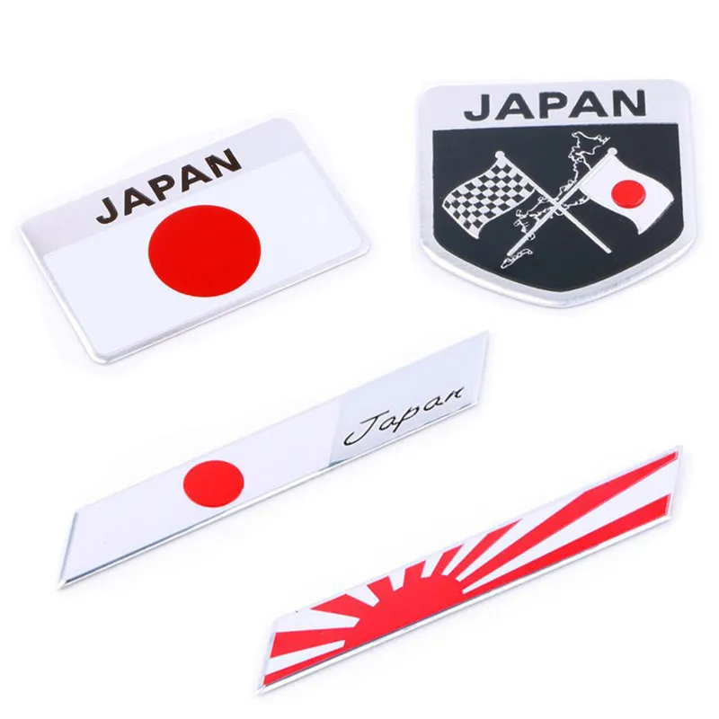 3D алюминиевая Автомобильная наклейка США Великобритания Россия Немецкий