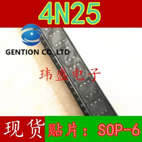 

Новая и оригинальная осветительная муфта головного света 4N25 SOP-6, 20 шт., 100%