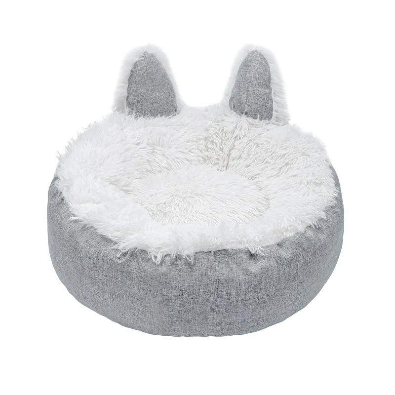 

2021 New Orecchiette Dog Pet Bed Kennel Round Cat Bed Winter Warm Dog House Pet Mat Cute Lightweight Comfortable Touch Kennel