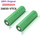 Аккумулятор VTC6 100% 18650 мА  ч, 3000 В, 30 А, перезаряжаемые аккумуляторы с высоким разрядом 3,7 для US18650VTC6, аккумулятор для фонариков