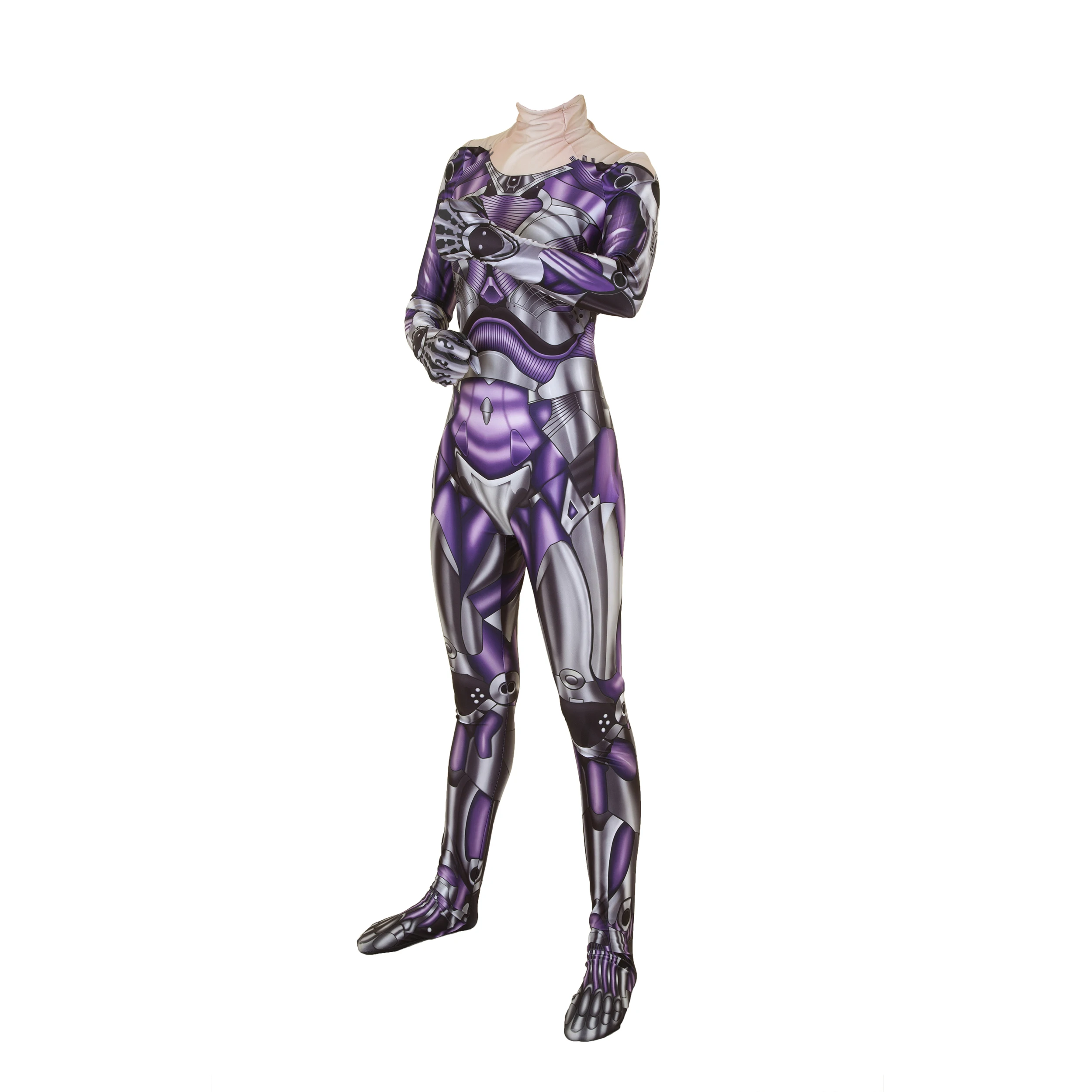 

Unisex Lycra Spandex Zentai Halloween GUNNM Alita: Battle Angel Suit Cosplay Costumes Adult/Kids 3D Style