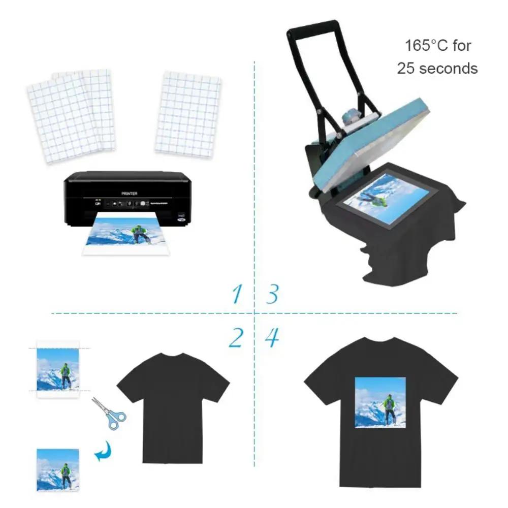 10 шт. Термотрансферная бумага с термопечатью для темной светильник й ткани