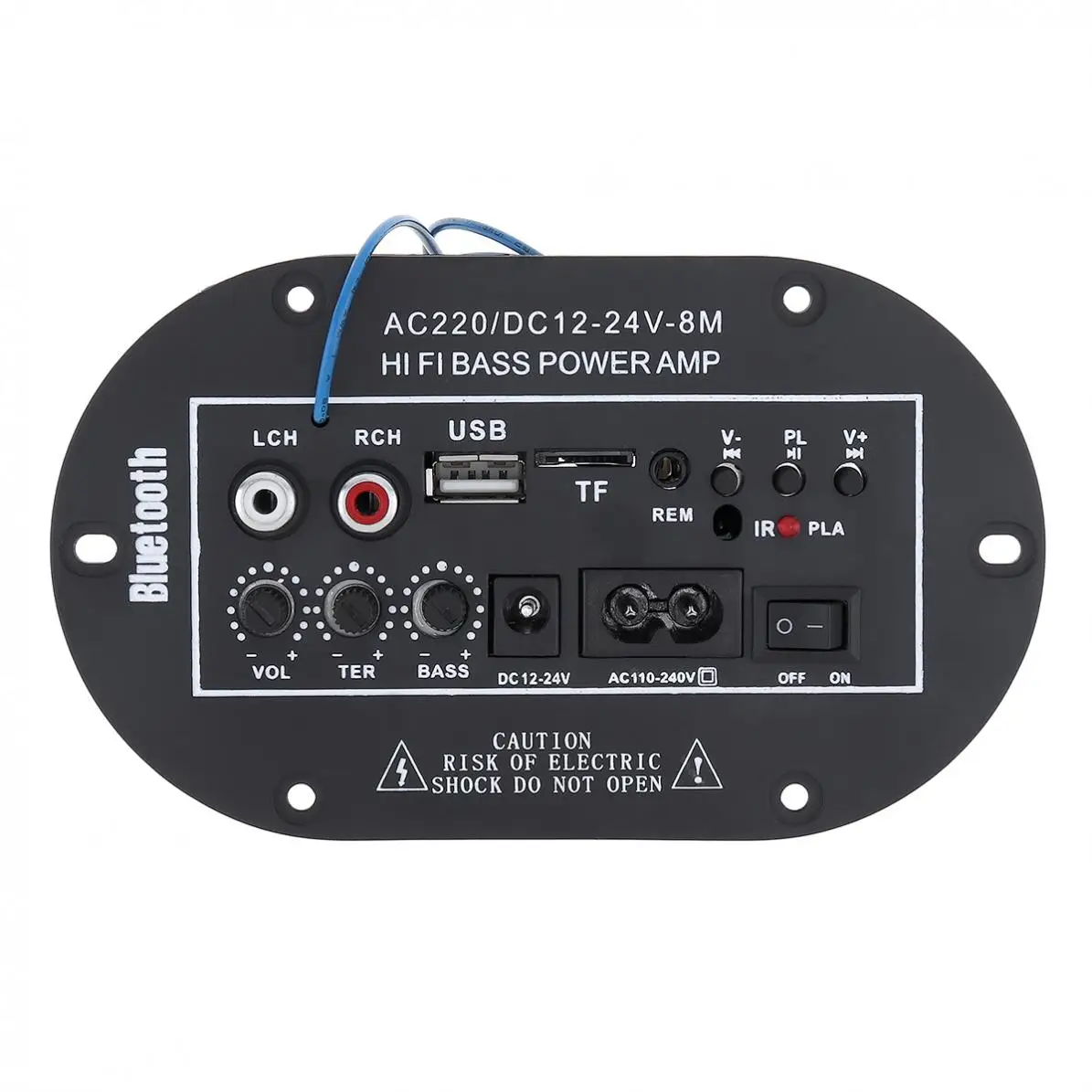 8 дюймов Автомобильный Bluetooth усилитель HiFi бас усилитель мощности сабвуфер автомобильный аудио FM радио плеер для автомобиля мотоцикла домашний стерео