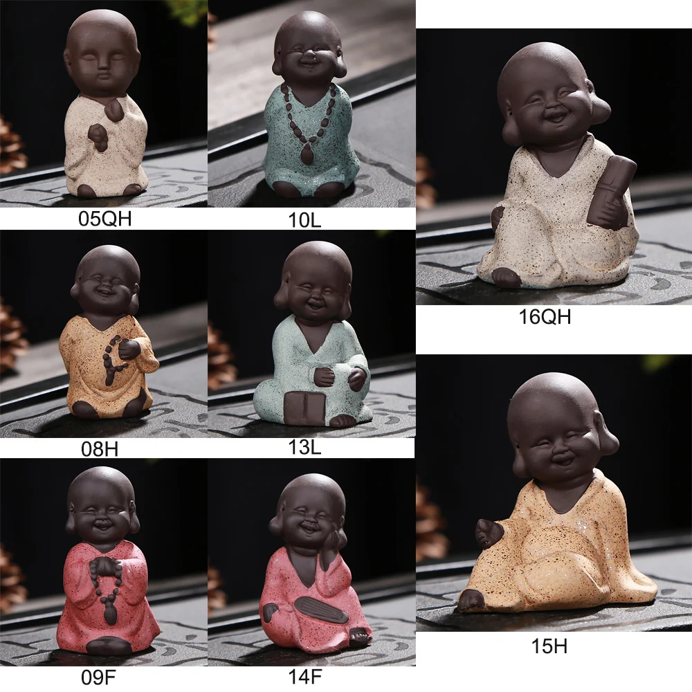 

Ceramic Tea pet Small Monk Cute Sand Crafts Meticulous Small Monk Ideal gift for children