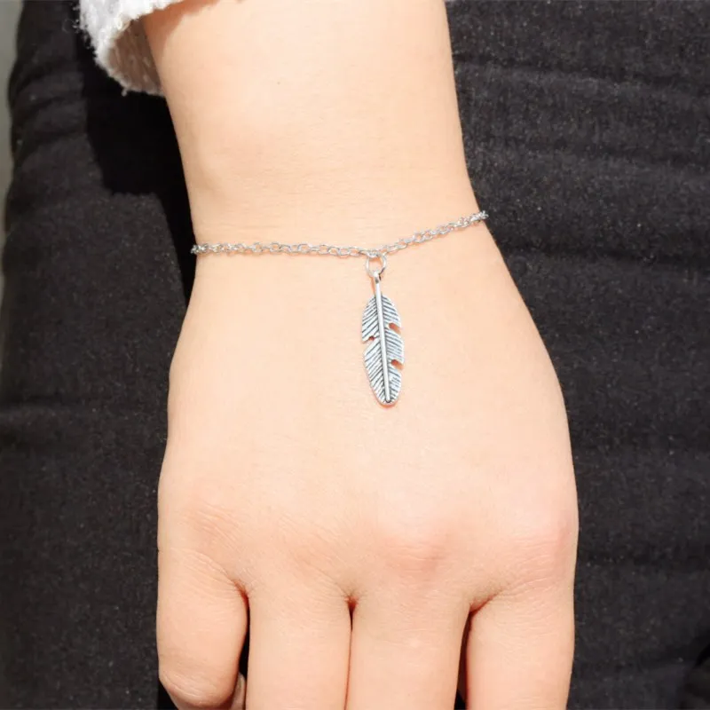 Creative Versatile Loving Leaf Bracelet Simple Popular Jewelry Fashion Heart-Shaped Peach Heart Anklet Dual Purpose | Украшения и