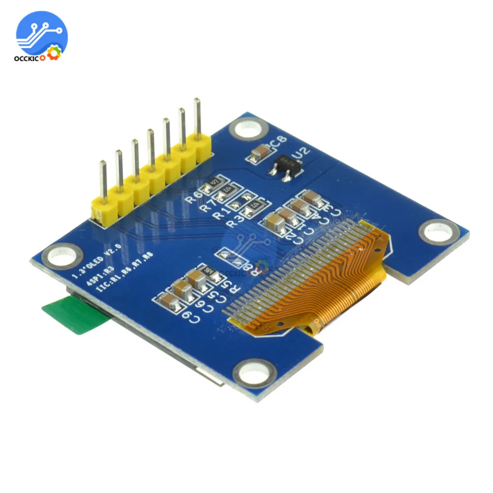 Новое поступление 3-5 В 1 3 дюйма синий Последовательный модуль SPI 128X64 O