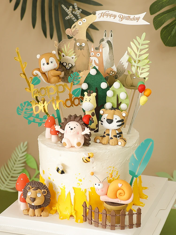 Женский еж тигр Лев растение улитка вечеринка в честь Дня Рождения для мальчиков