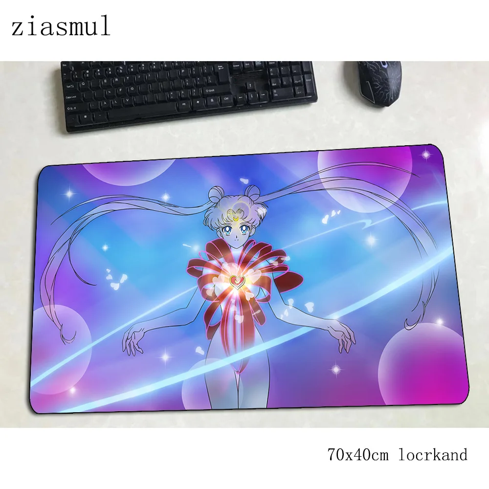 Коврик для мыши sailor moon, милый компьютерный коврик 70x40 см, игровой коврик для мыши, большой ПК, клавиатура со встроенной мышью, игровой стол