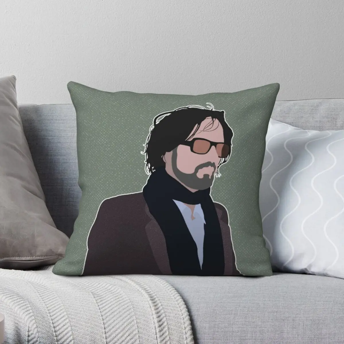 

Квадратный чехол для подушки JARVIS COCKER, полиэстеровый льняной бархатный чехол с принтом на молнии, декоративный чехол для диванной подушки, чехол для диванной подушки 18 дюймов