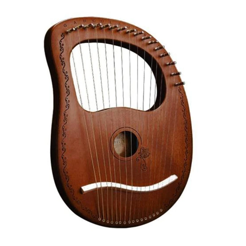 

Lyre Harp 16 Strings Harp Portable Small Harp with Durable Steel Strings Wood String Musical Instrument