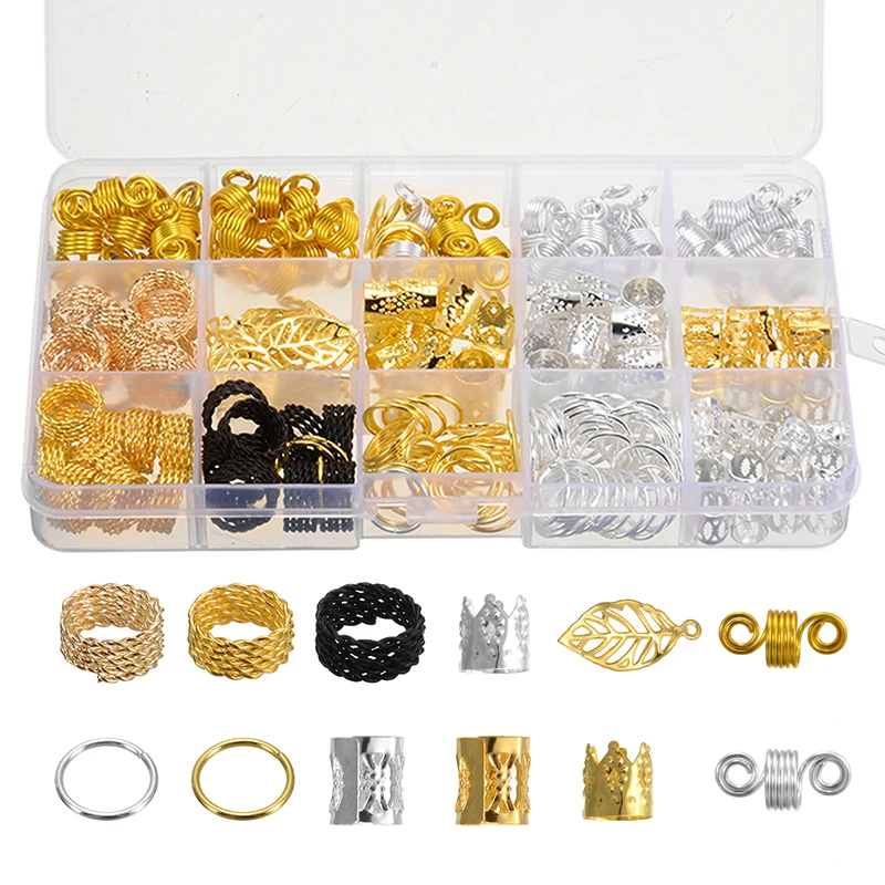 200 шт. металлические бусины для плетения волос в стиле панк|Украшения волос| |