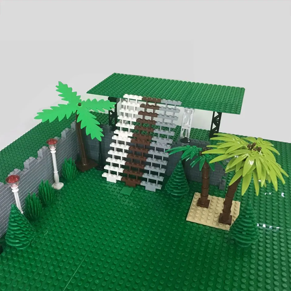 Аксессуары для города строительные блоки военное оружие зеленый куст цветок