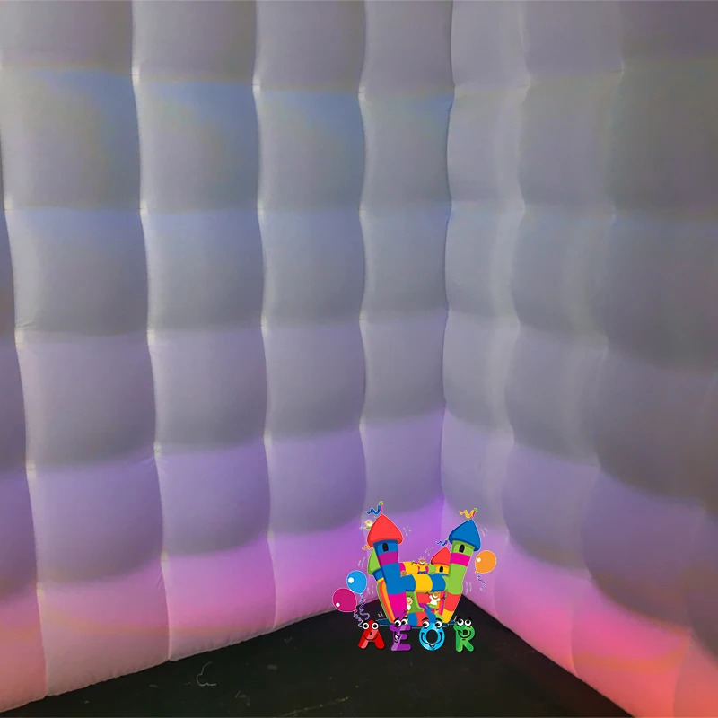 Палатка для фотографий 2 4 м кубическая селфи надувная со светодиодным освещением