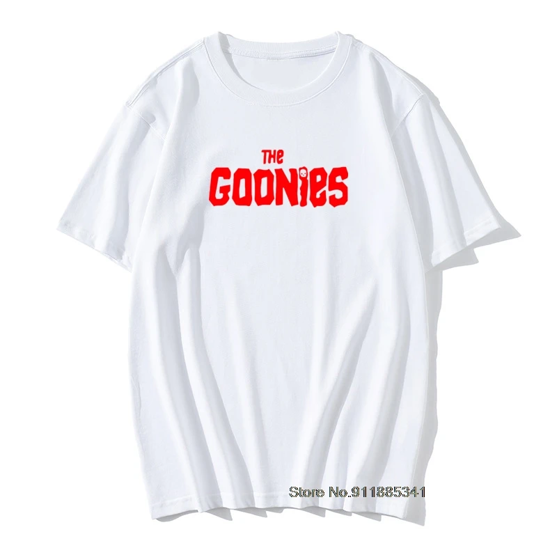 

The Goonies T-Shirts HipHop Cotton 3D T Shirts Never Say Die Sloth Fratelli Skull Camisas Retro Tee Shirt for Men