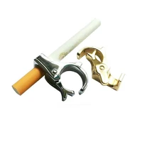 cigarette ring clasp zinc alloy cigarette holder ring hands free cigarette finger ring holder to protect finger turn yellow