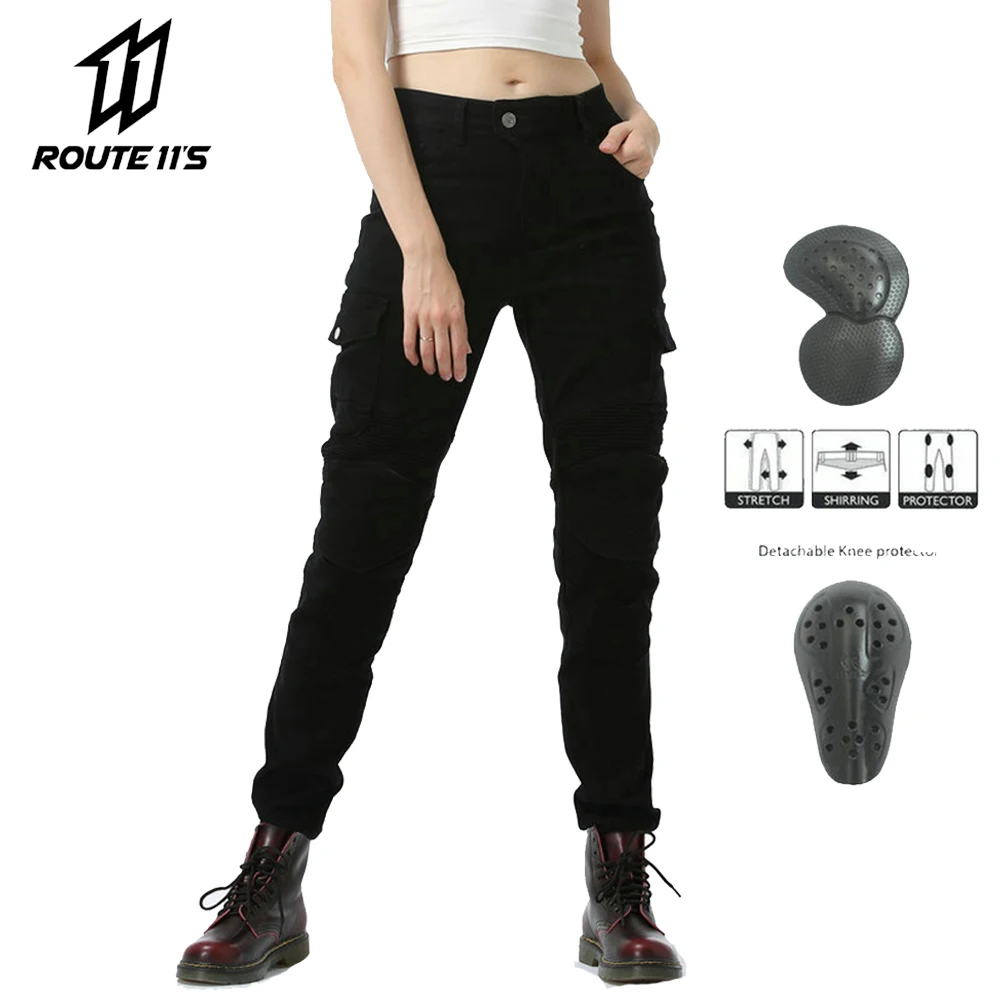 Женские мотоциклетные брюки носимые для мотокросса байкерские джинсы езды на