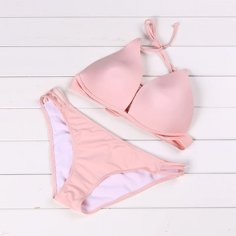 

2021 новый купальник женский модный сексуальный мульти-веревочный полый Поли грудь раздельный купальник бикини