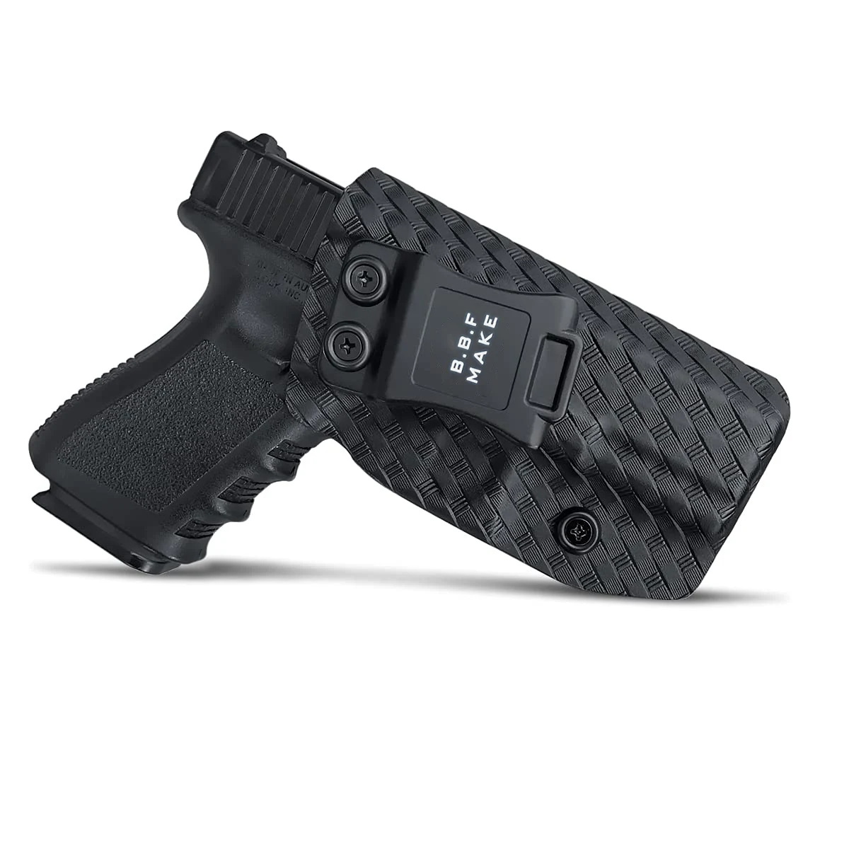 

Glock 19 Holster IWB Kydex Carbon Fiber Custom Fit: Glock 19 19X / Glock 23 / Glock 25 / Glock 32 / Glock 45 (Gen 3 4 5)Pistol