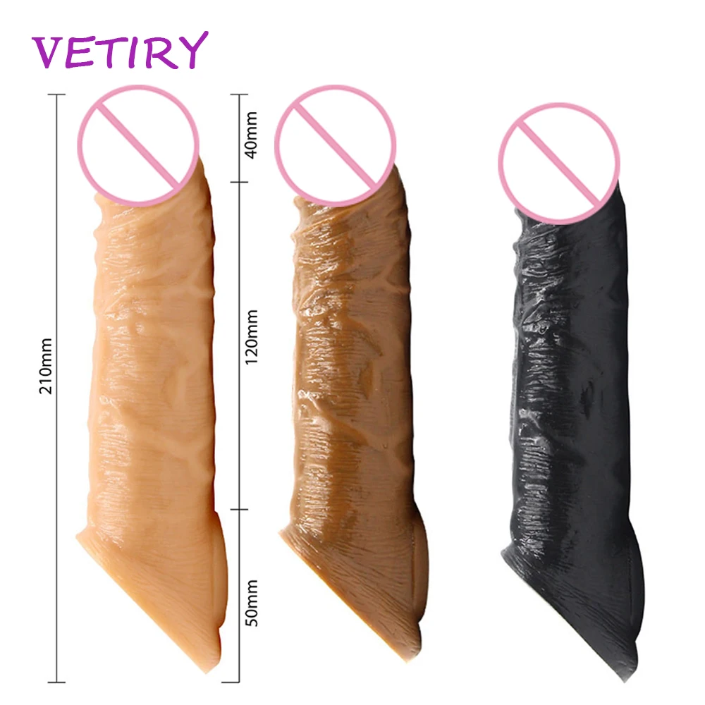 Многоразовые насадки на пенис силиконовый Увеличитель Члена интимные игрушки