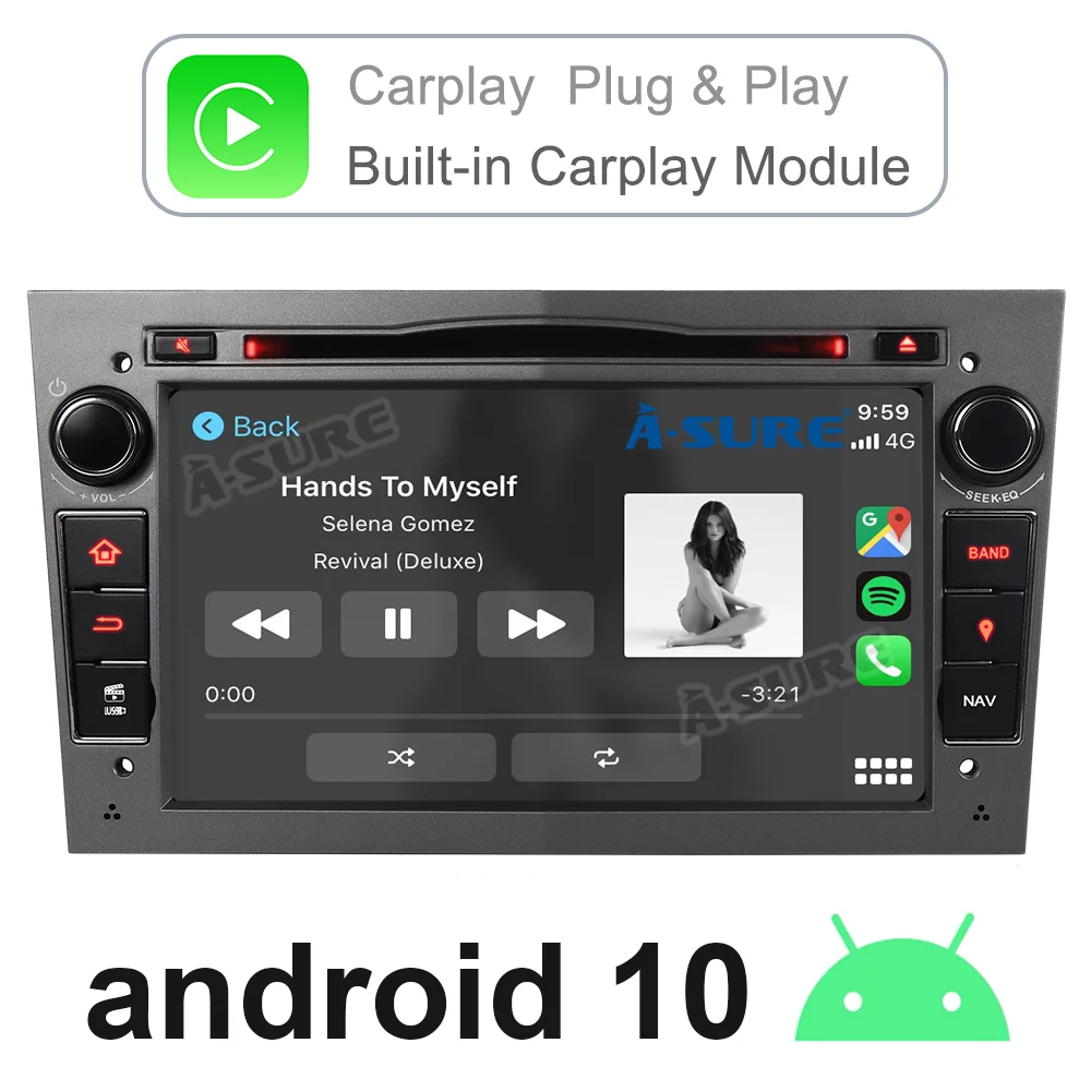 A Sure 7 'ƈ Din CarPlay Android 10 автомобильное радио DSP GPS Стерео DVD плеер навигация для Opel
