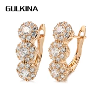 gulkina earings fashion jewelry 2021 natural zircon dangle earrings 585 rose gold women earrings unusual fine jewelry