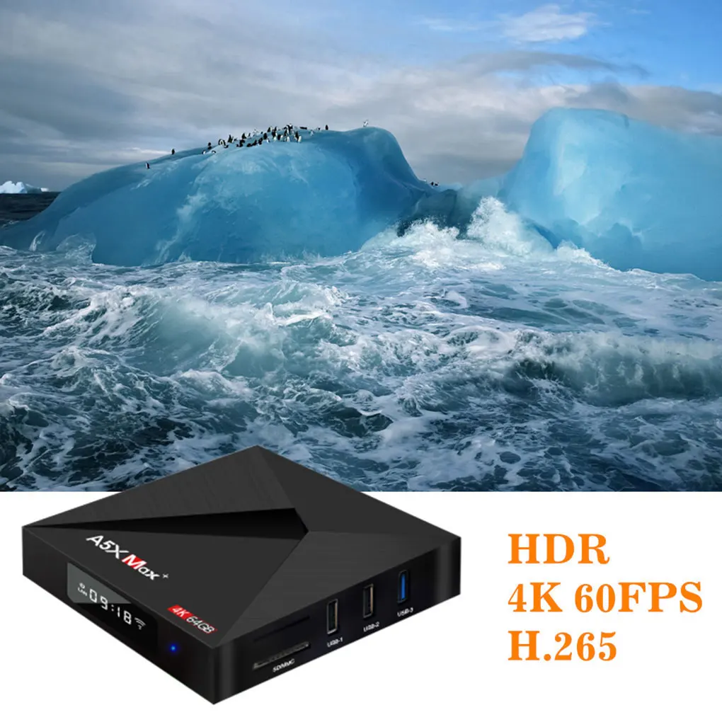 A5X Max Plus 4 + 64GB Android 7 1 tv Box 2 4G/5G RK3328 телеприставка 4K медиаплеер | Электроника