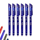 Ручка гелевая стираемая, 0,5 мм, 3 шт.лот, синяя, Черная
