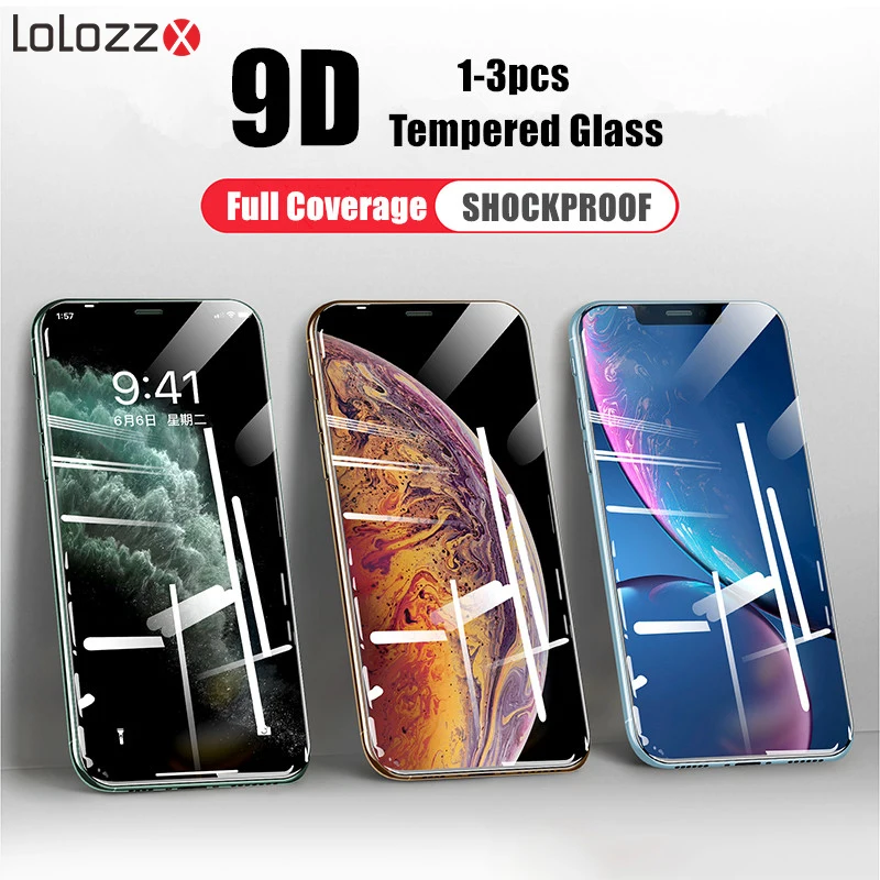 Защитное стекло для iPhone 11 12 Pro Max XS X XR 7 8 6s Plus SE 2020 Mini 3 шт. защита экрана закаленное