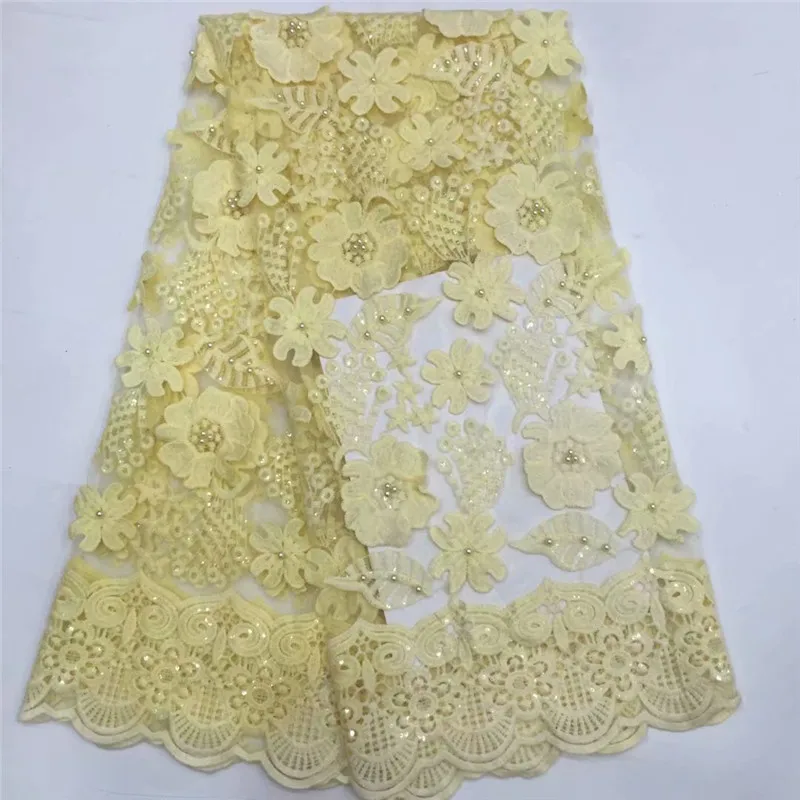 

Latest French Nigerian beads Laces Fabrics High Quality Tulle African sequins Laces Fabric Wedding African French Tulle Lace