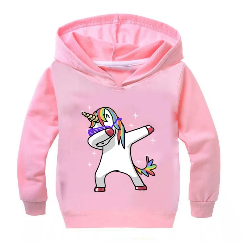 Новые Красивые Детские забавные свитшоты с рисунком единорога DAB Dabbing детская