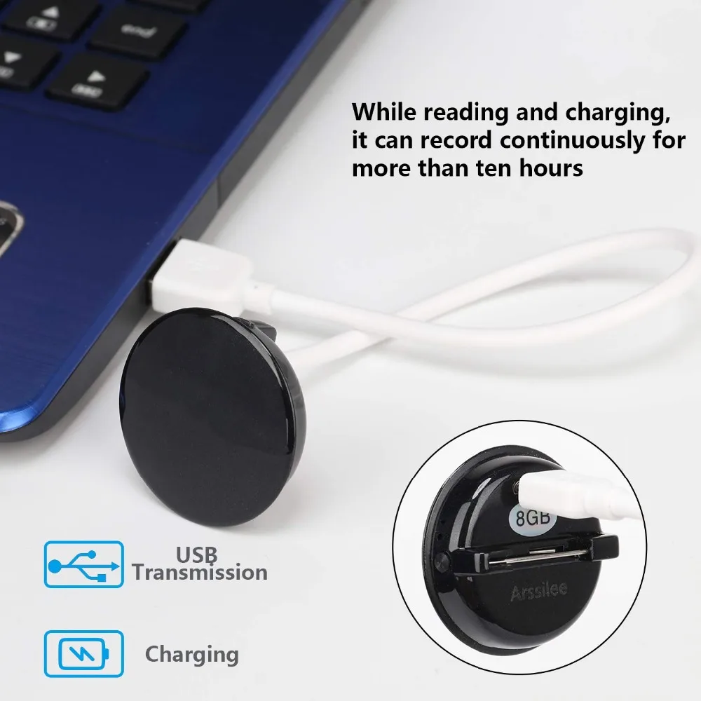 8 ГБ портативная звукозапись цифровой Аудио Диктофон профессиональный Mp3 USB