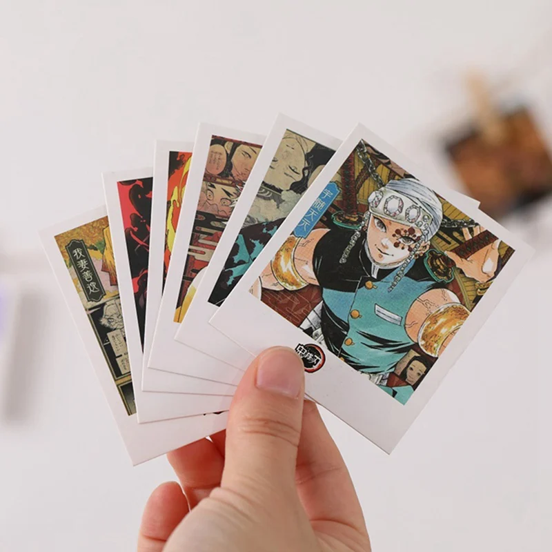 

40Pcs/Set Character Card With Clip And Lanyard Decor Gifts Anime Demon Slayer: Kimetsu no Yaiba Kamado Tanjirou Nezuko Photocard