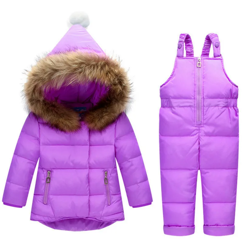 

Winter Children Clothing Sets Snow suit Jackets + Jumpsuit 2pcs Set Baby Boy Girls Duck Down Coats Toddler Girl Winter Clothes