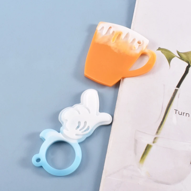 

Cup / Gloves Shape Keychain Pendant Silicone Mould DIY Crafts Decorations Jewelry Making Tool Crystal Epoxy Resin Mold