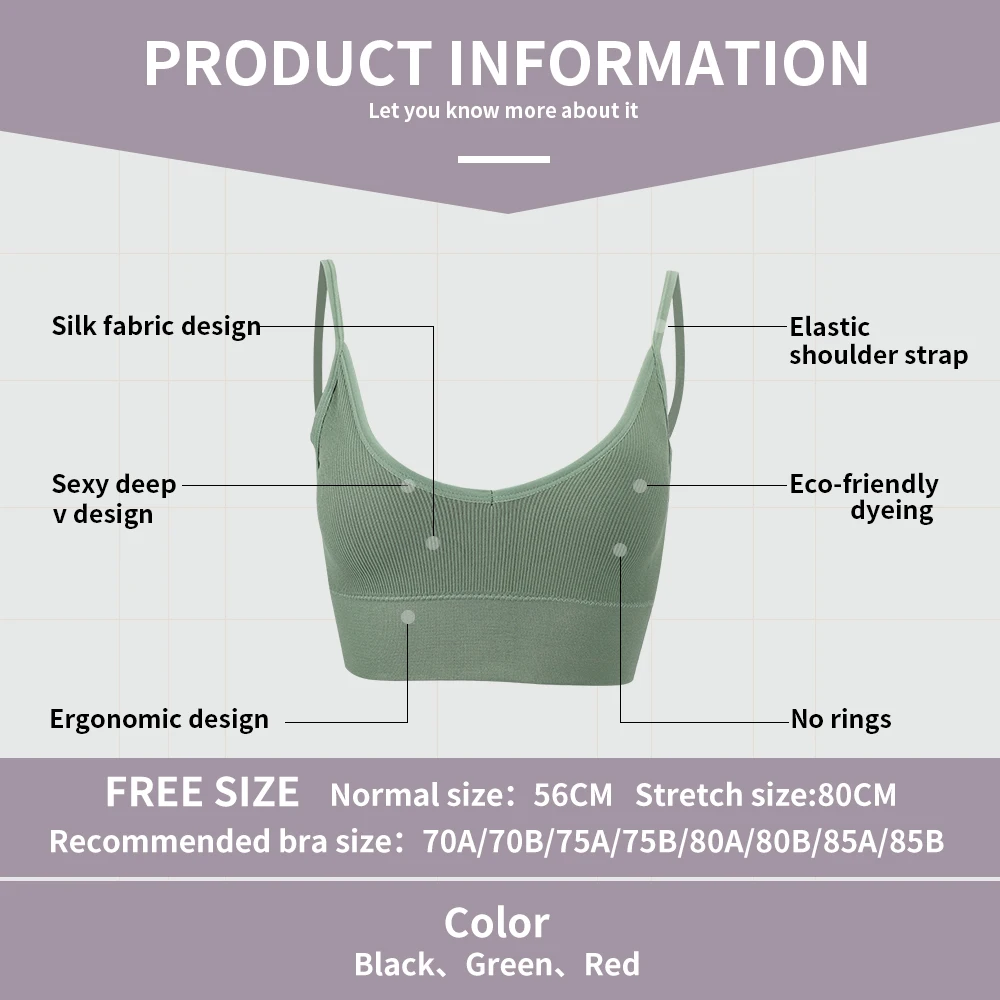 

Sports Top Bra without Underwire Women's Tube Top Female Underwear Girls Bralette Yoga Seamless Bras for Women Gym