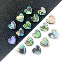 2pcsbag natural abalone beads heart shaped horizontal hole jewelry charm diy making pendant earrings necklace accessories gifts