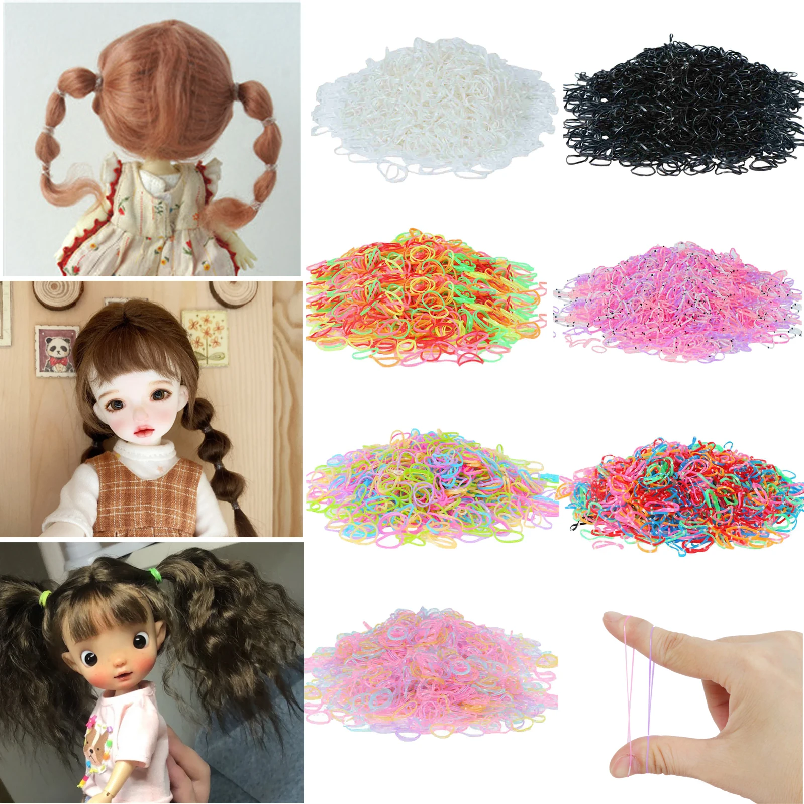 Оптовая продажа 1000 шт. резинки для волос шарнирных кукол эластичные Барби блайз